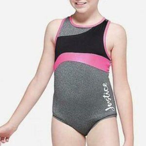 Shimmer Color Block Leotard with Headband